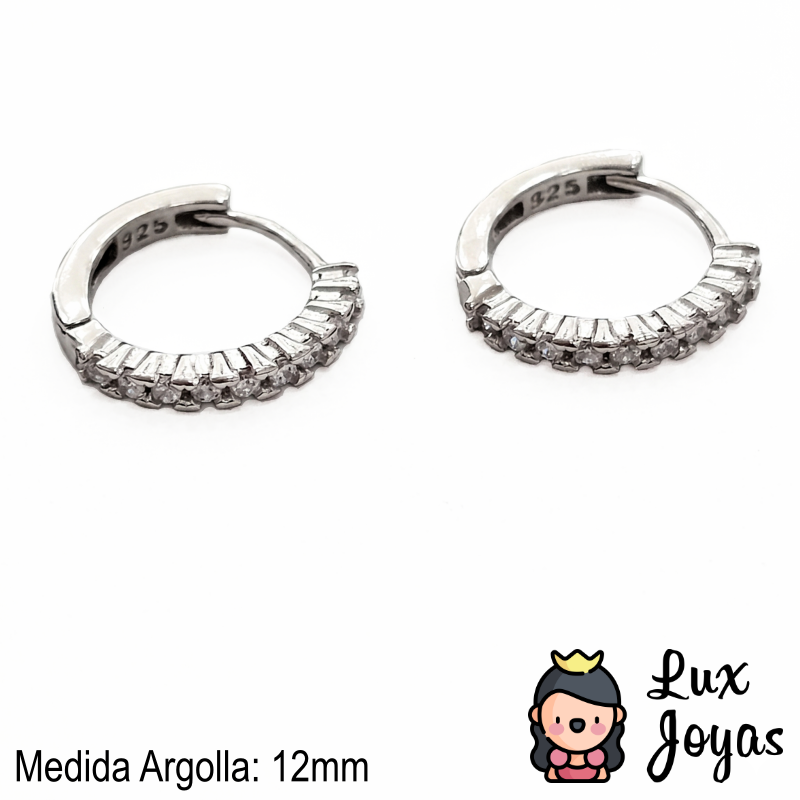 Aros Plata 925 Argollas Brill-2