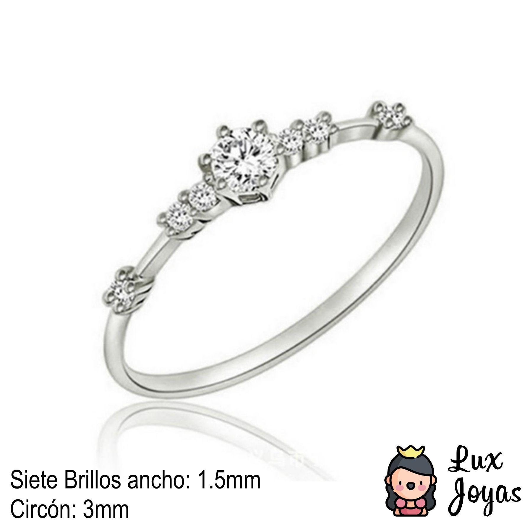 Anillo Plata 925 Siete Brillitos-2