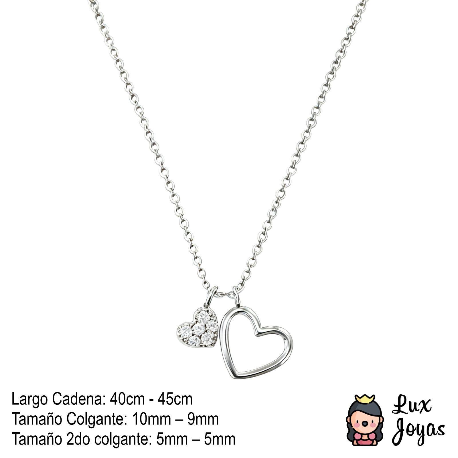 Collar Plata 925 Corazón Dob Lisbri-2
