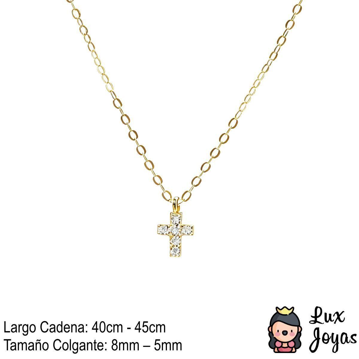 Collar Plata 925 Cruz Brillitos S-2
