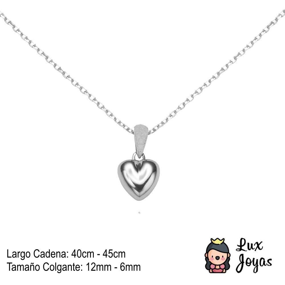Collar Plata 925 Corazón Liso-2