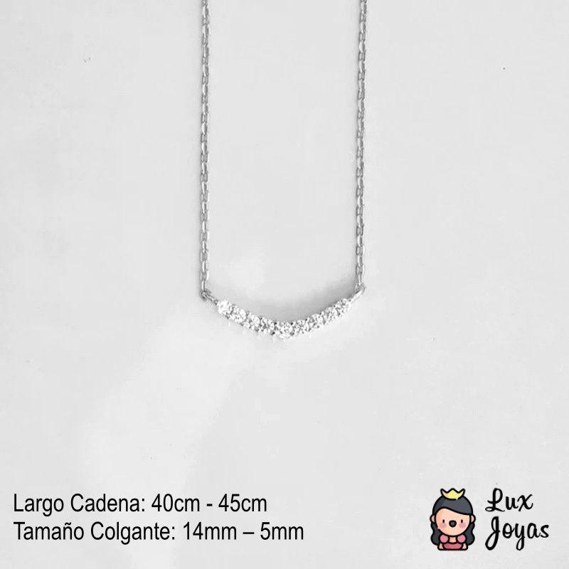 Collar Plata 925 Sonrisa Brillitos-2