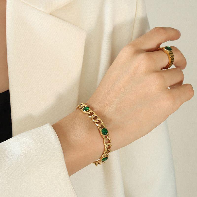 Pulsera Baño Oro 18k Grumet Circones-2