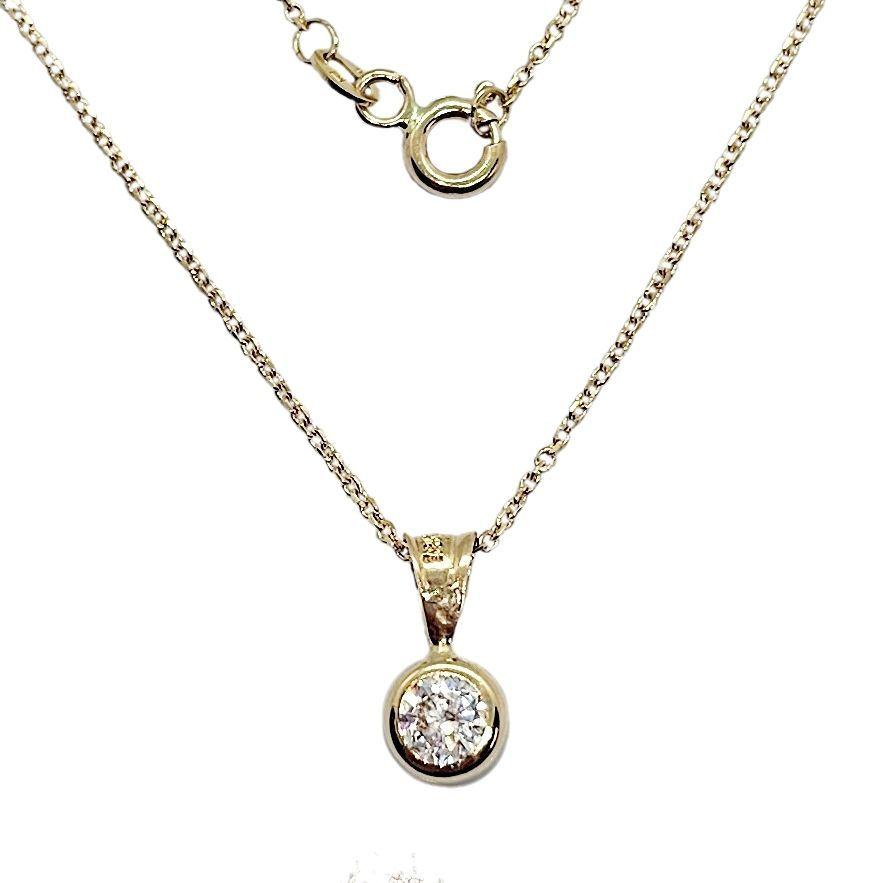 Cadena Eslabones Punto De Luz Oro 18k 50cm-0