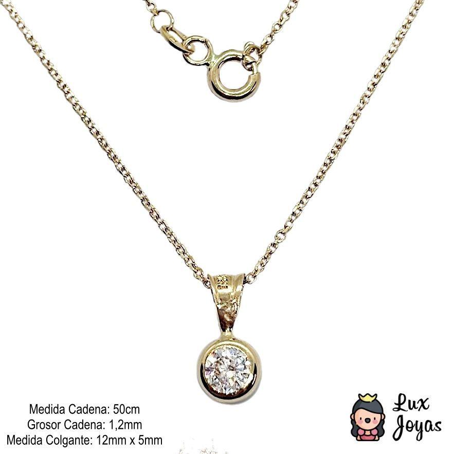 Cadena Eslabones Punto De Luz Oro 18k 50cm-2
