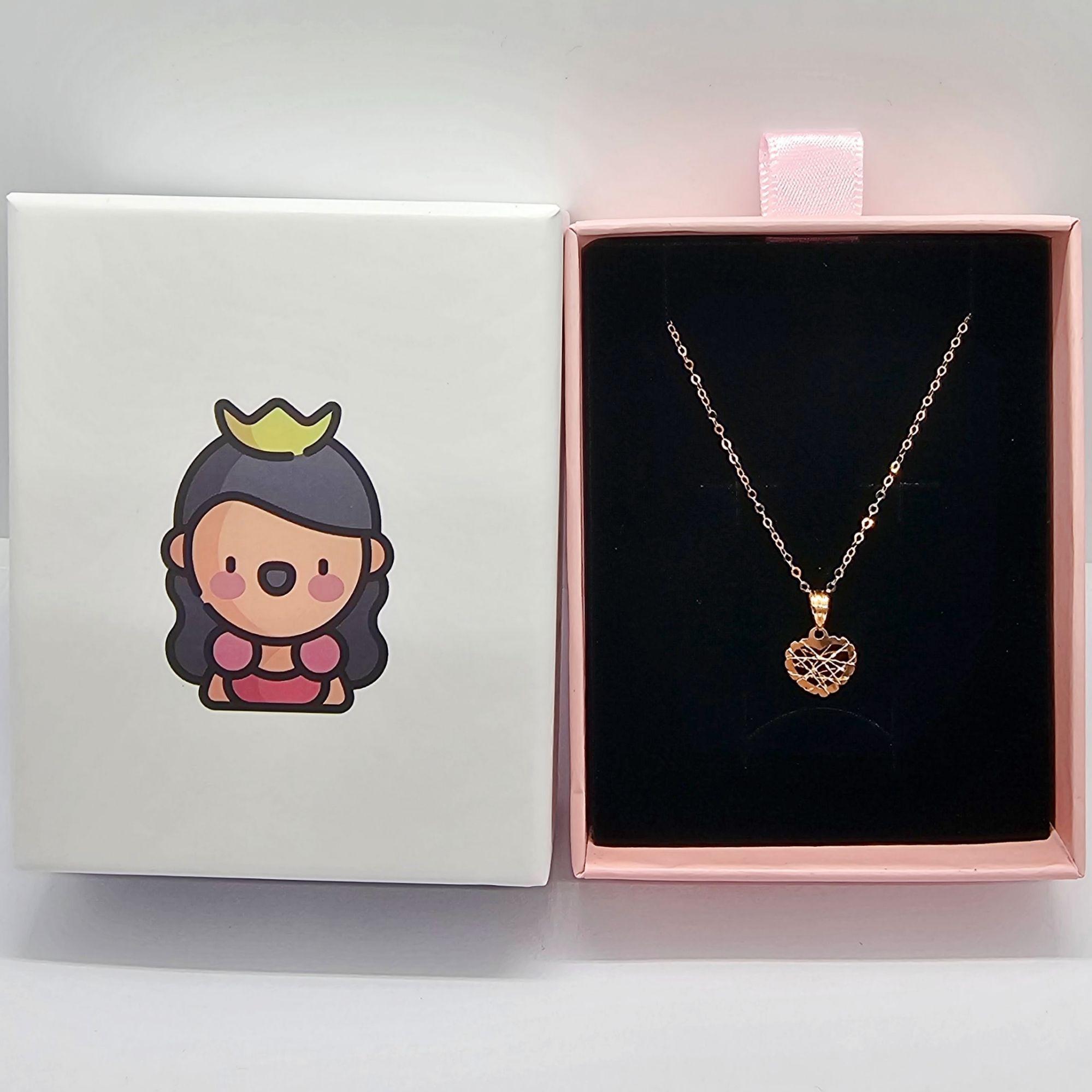 CADENA ESLABONES ORO ROSADO 18K COLGANTE CORAZÓN ENREDADO 18K-4