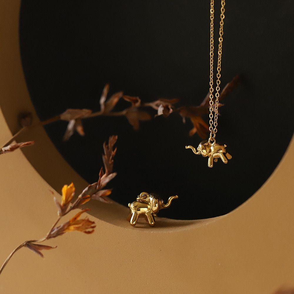 Collar Baño Oro 18k Elefante-3