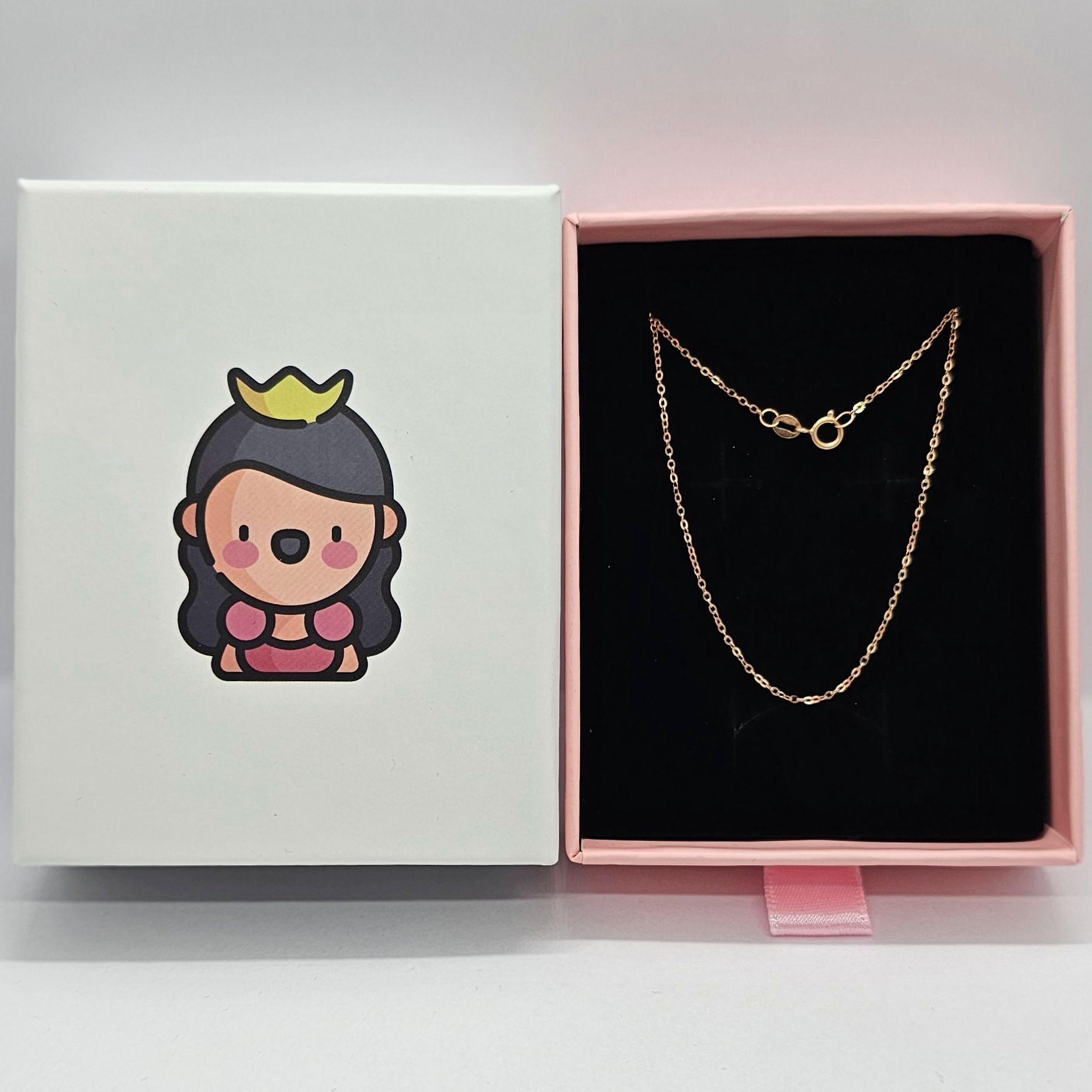 CADENA DE ESLABONES ORO ROSADO 18K 0,8G-4