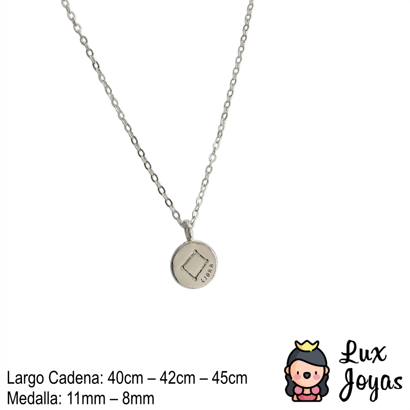 Collar Plata 925 Libra Signo Zodiacal-3