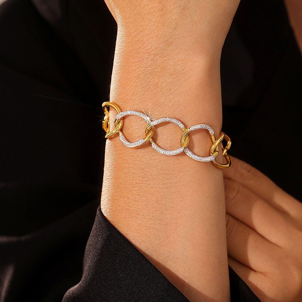 Pulsera Baño Oro 18k Eslabones L Brillitos-1