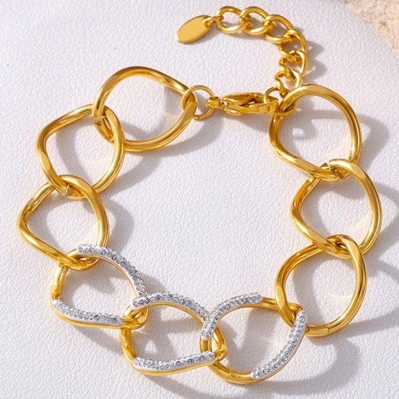 Pulsera Baño Oro 18k Eslabones L Brillitos-2