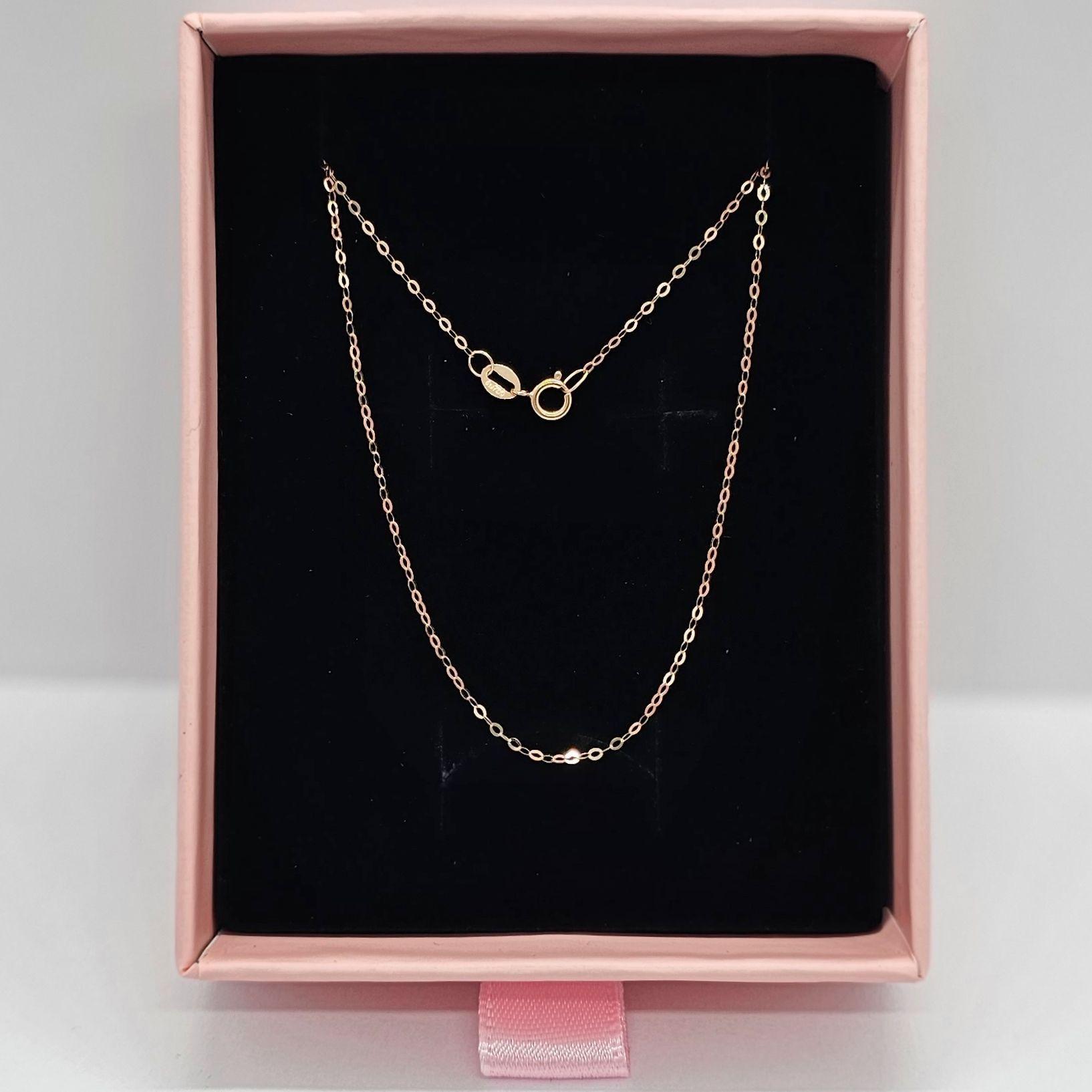 CADENA DE ESLABONES ORO ROSADO 18K 0,35G-2