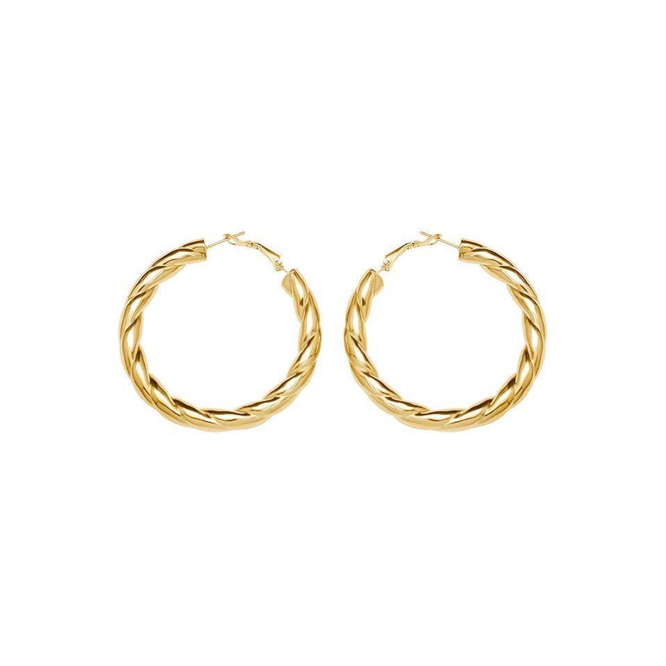 Aros Baño Oro 18k Enroscados S-0