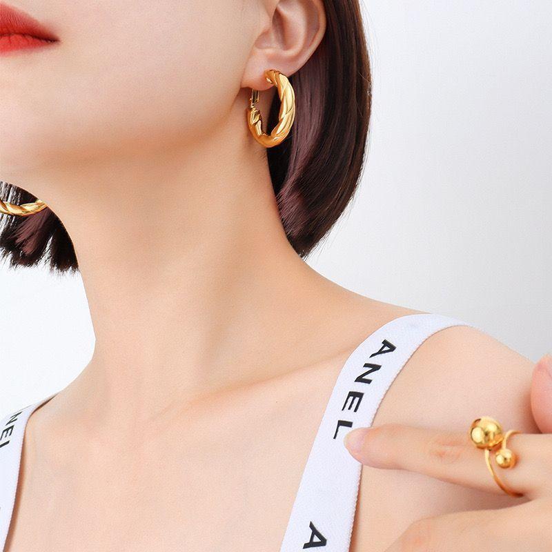 Aros Baño Oro 18k Enroscados S-2