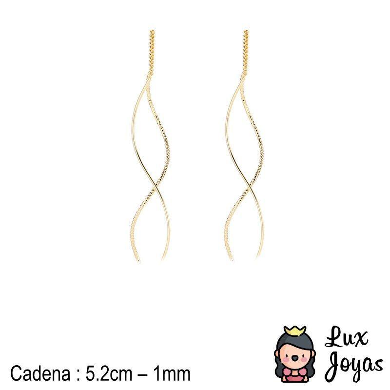 Aros Plata 925 Cadena Dob Ros-2