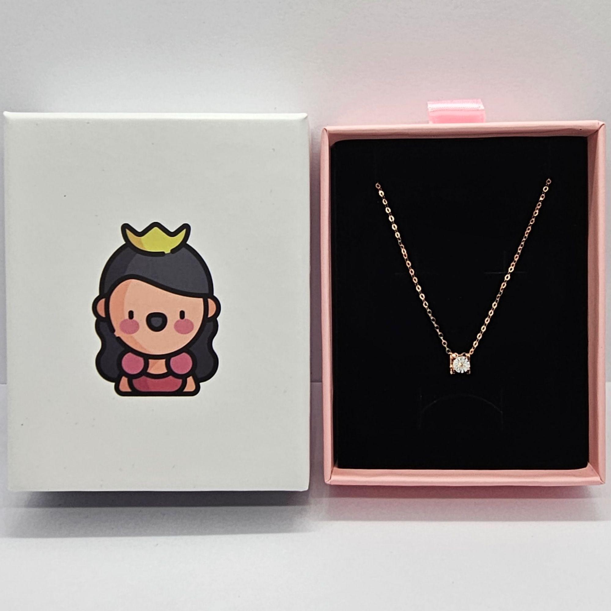 CADENA ESLABONES ORO ROSADO 18K COLGANTE PUNTO DE LUZ DIS DIAMANTE 3P-7