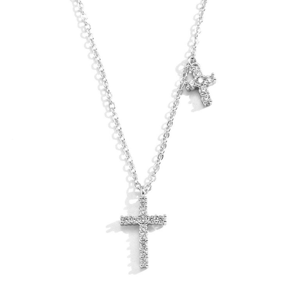 Collar Plata 925 Cruz X2-0