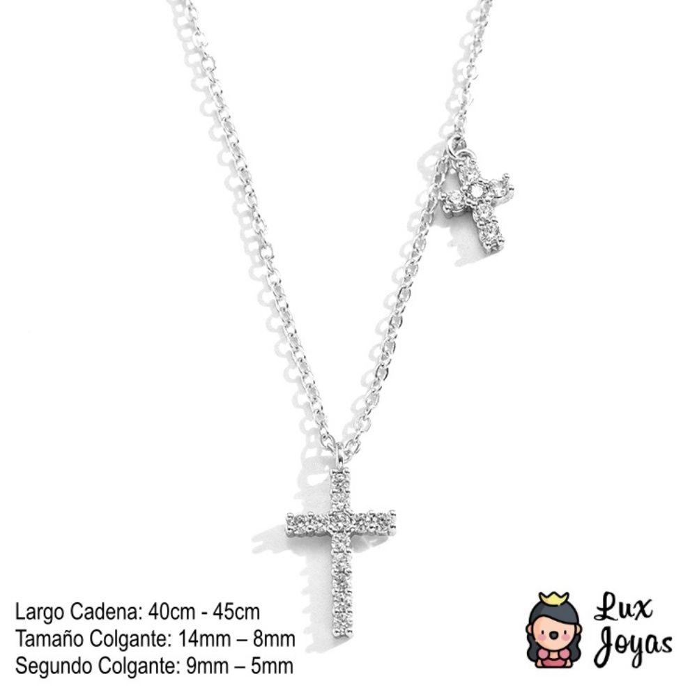 Collar Plata 925 Cruz X2-2