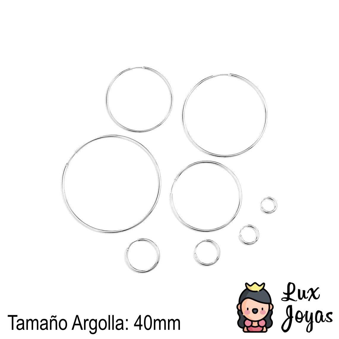 Aros Plata 925 Argollas 40mm-2
