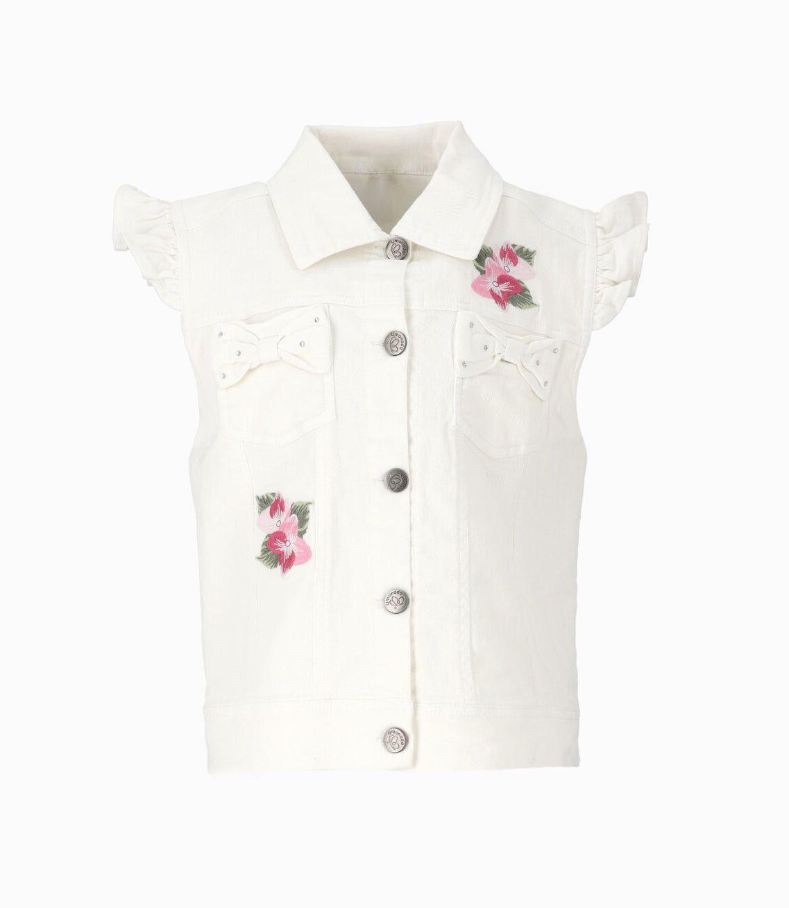 Chaqueta niña sin mangas Blanco Limonada-0