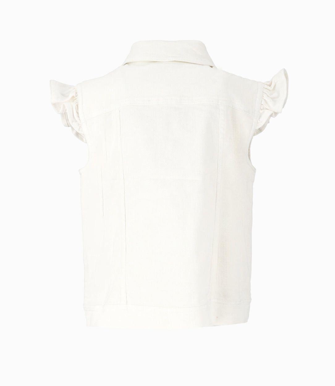 Chaqueta niña sin mangas Blanco Limonada-1