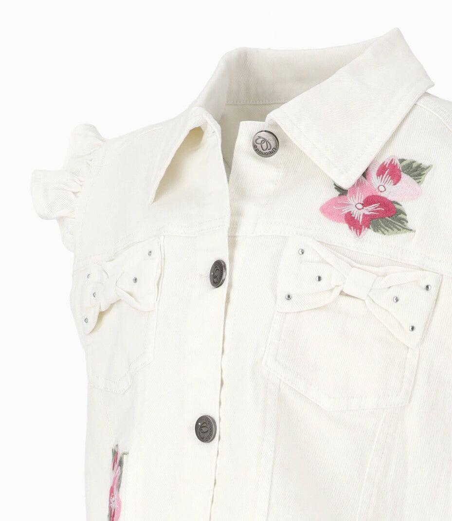 Chaqueta niña sin mangas Blanco Limonada-2