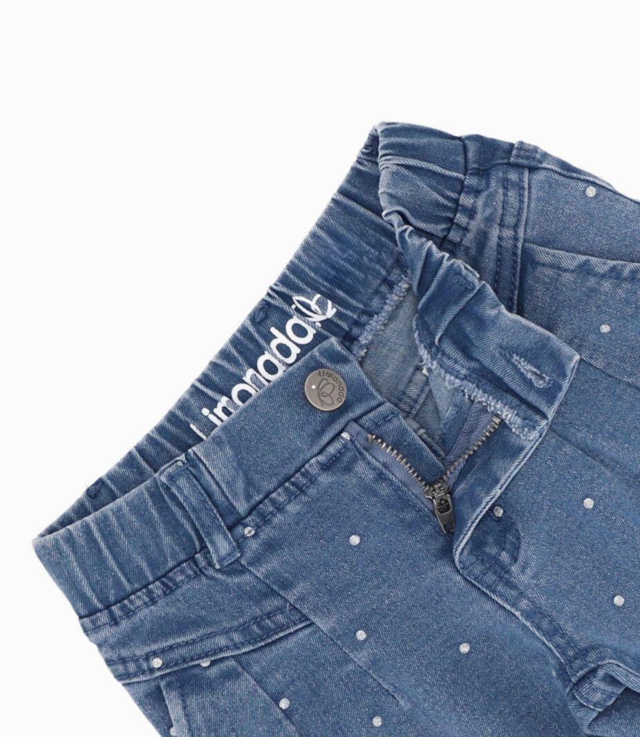 Jeans bebés con puntos celeste Limonada-2