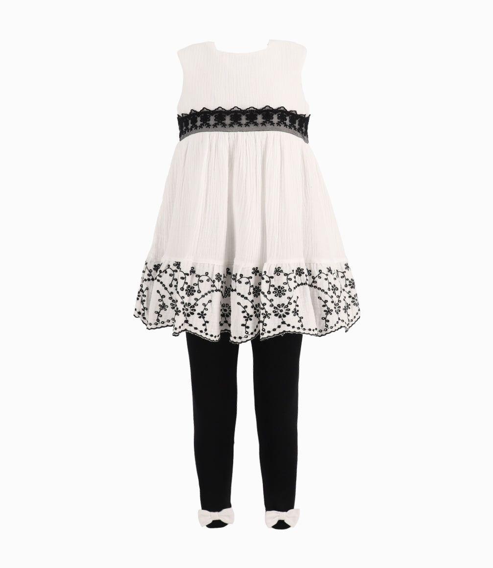 Conjunto Niña De Vestido Y Calzas-2