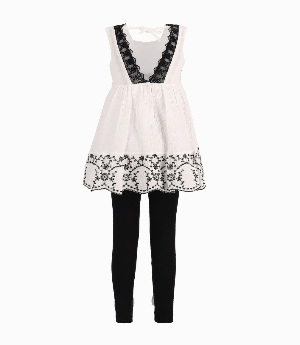 Conjunto Niña De Vestido Y Calzas-5