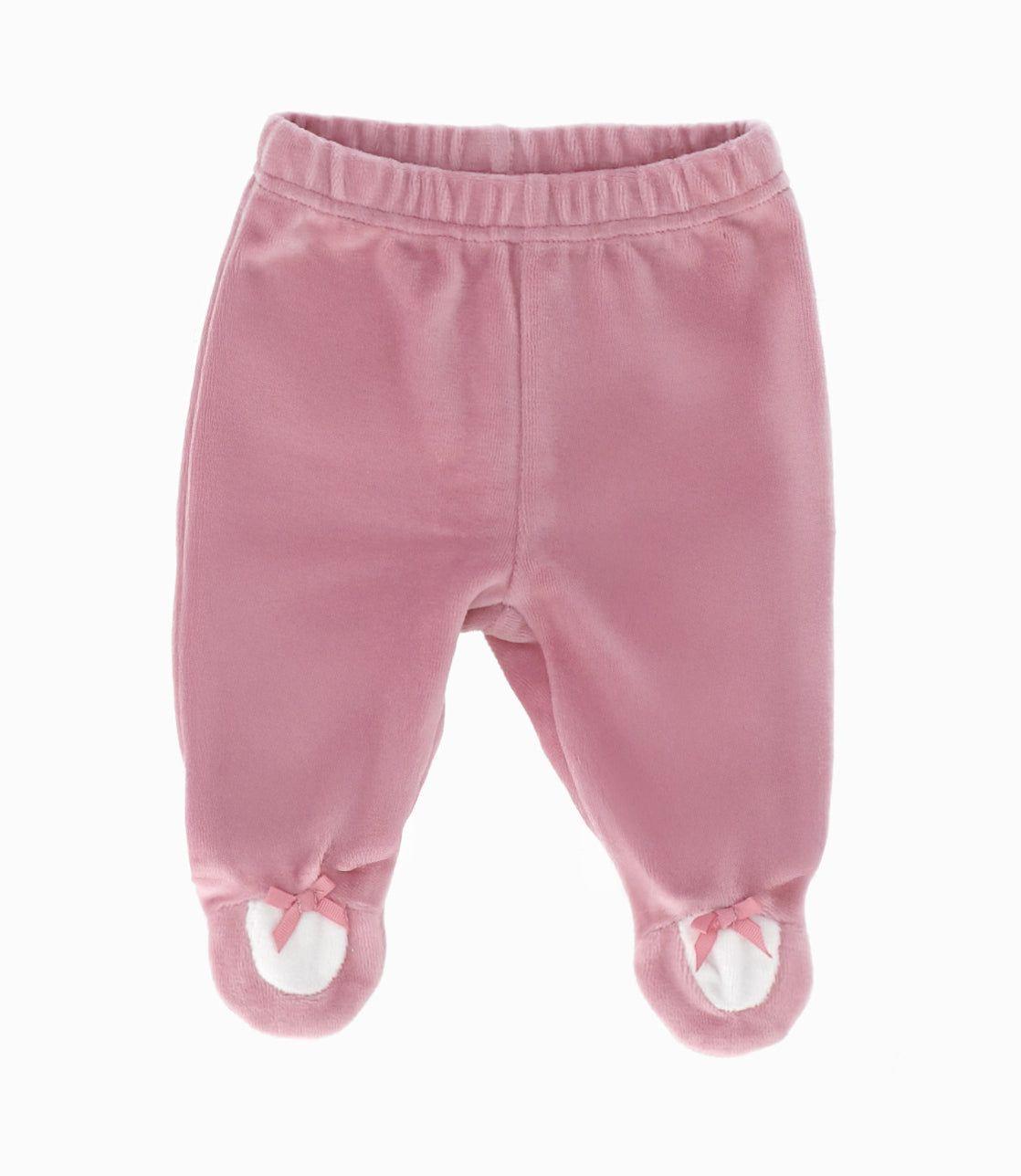 Conjunto recién nacida con vuelos palo rosa Limonada-3