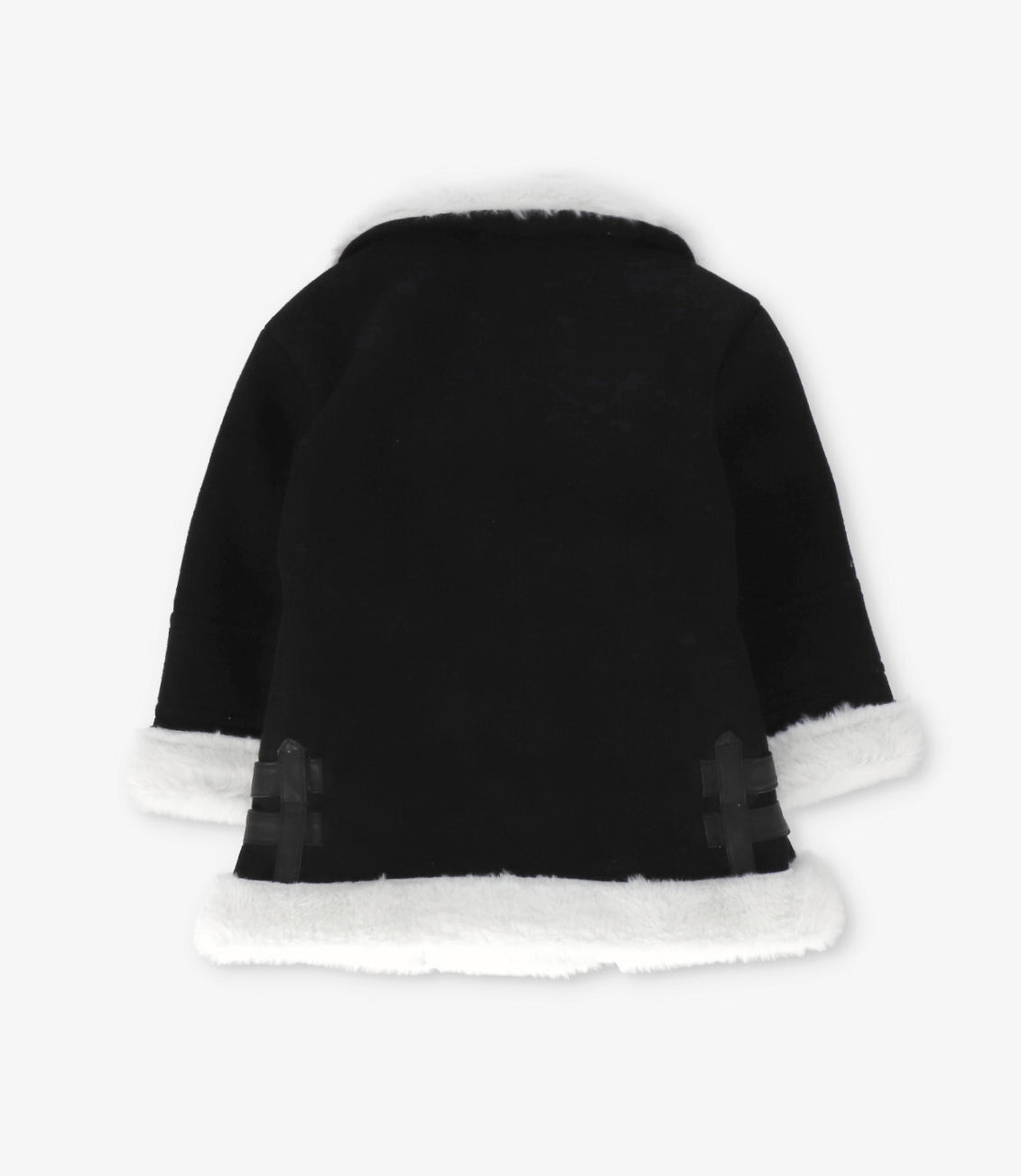 Chaqueta niña aviadora de gamuza negro Limonada-2