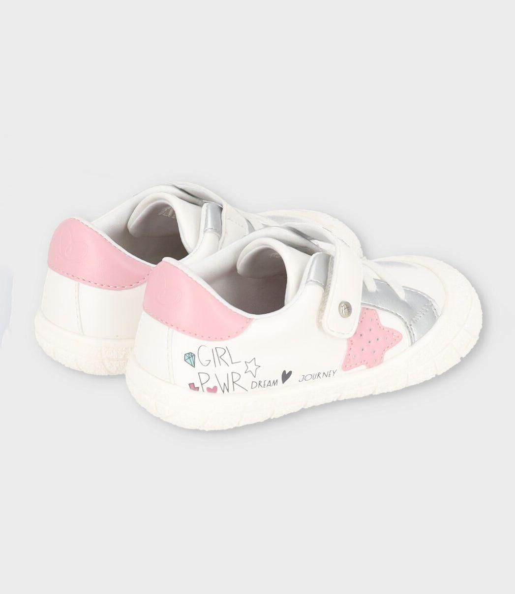 Zapatilla bebés con estrella blanco Limonada-2