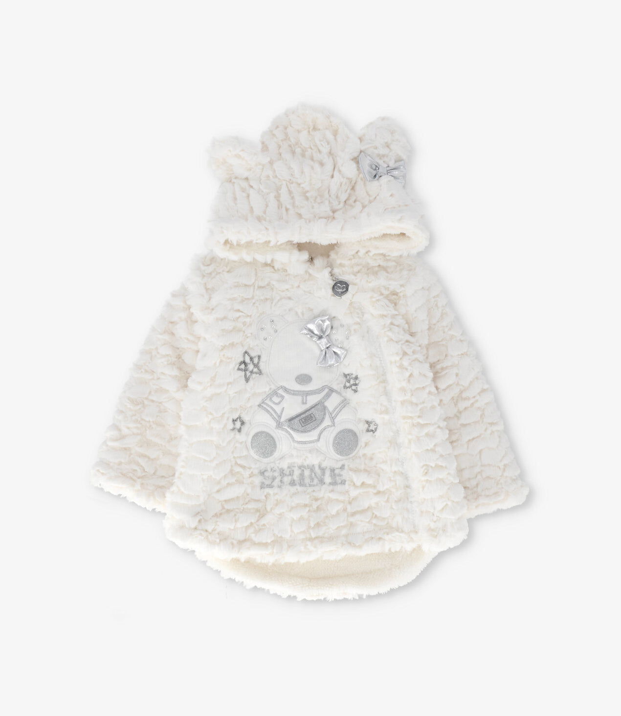 Chaqueta bebé con oso crudo Limonada-0