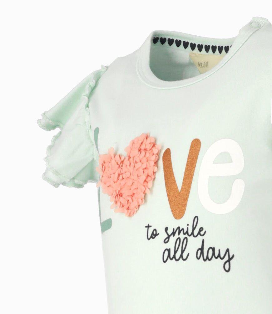 Polera manga corta niña love menta 4 Kids-2