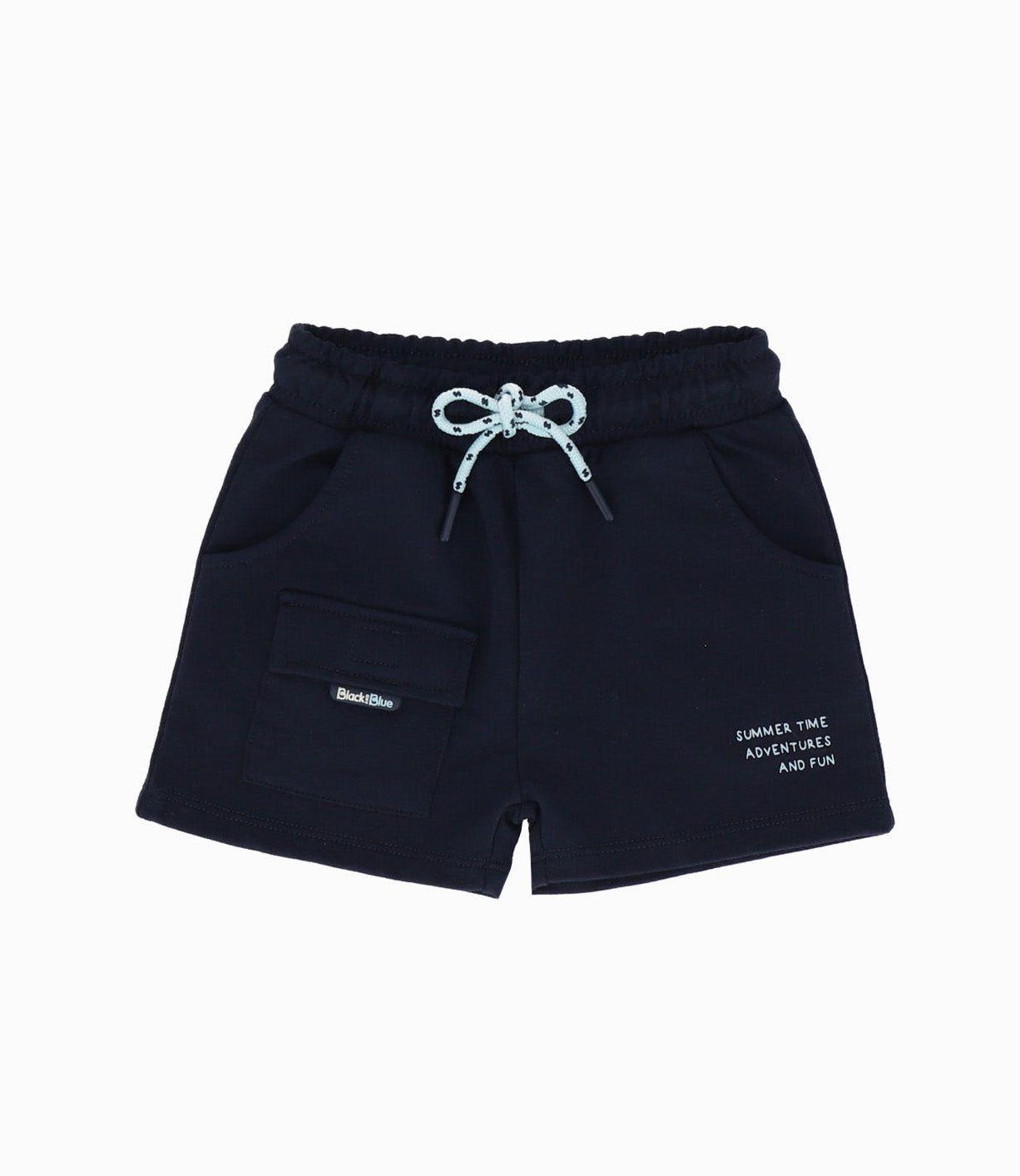 Bermuda bebé cargo azul marino Black and Blue-0