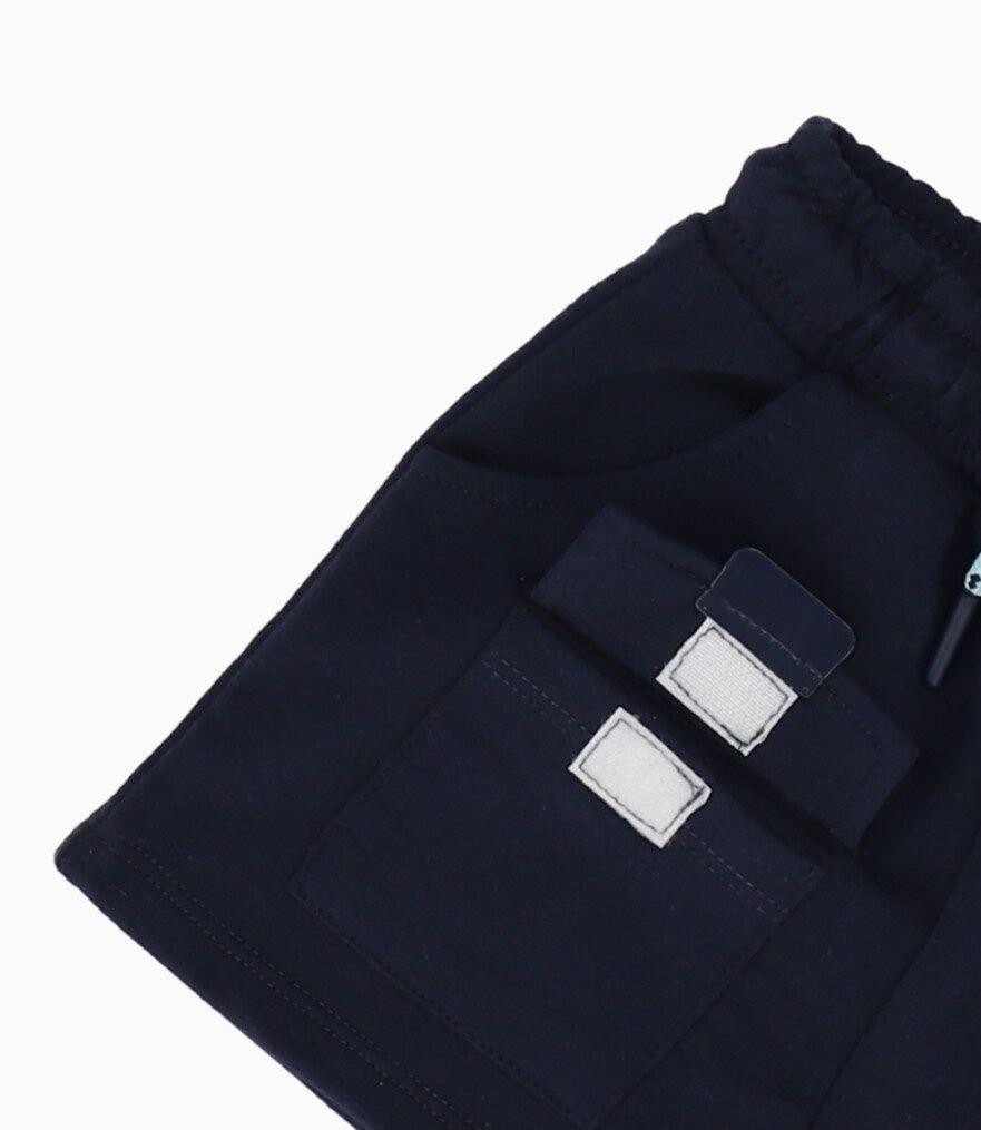 Bermuda bebé cargo azul marino Black and Blue-2