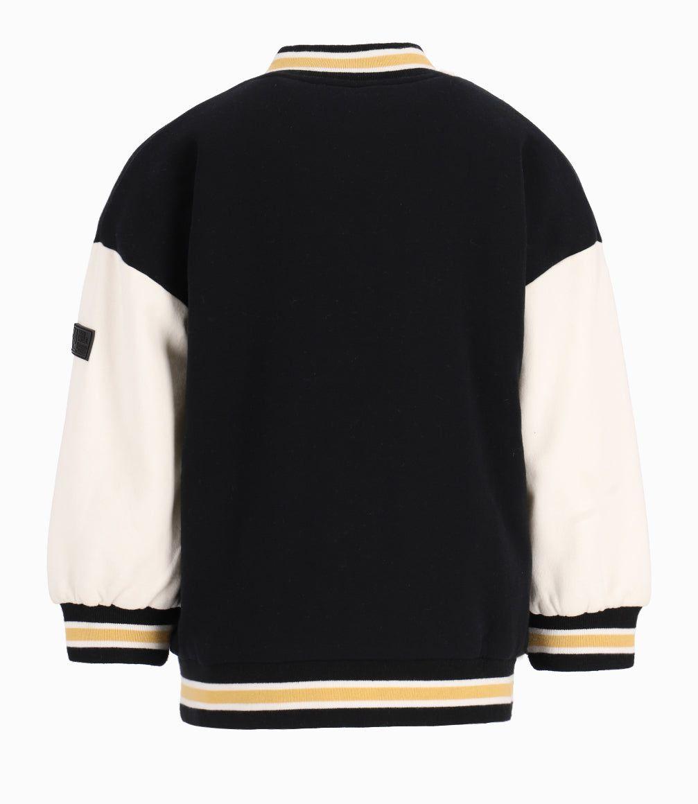 Chaqueta niño universitaria negro Black and Blue-2