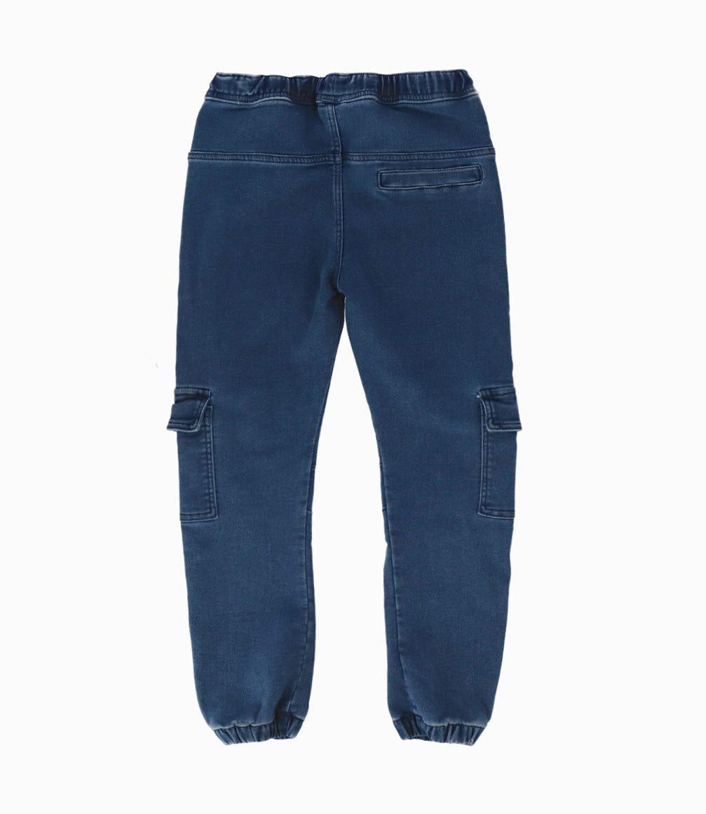 Jeans niño jogger denim azul Black and Blue-1