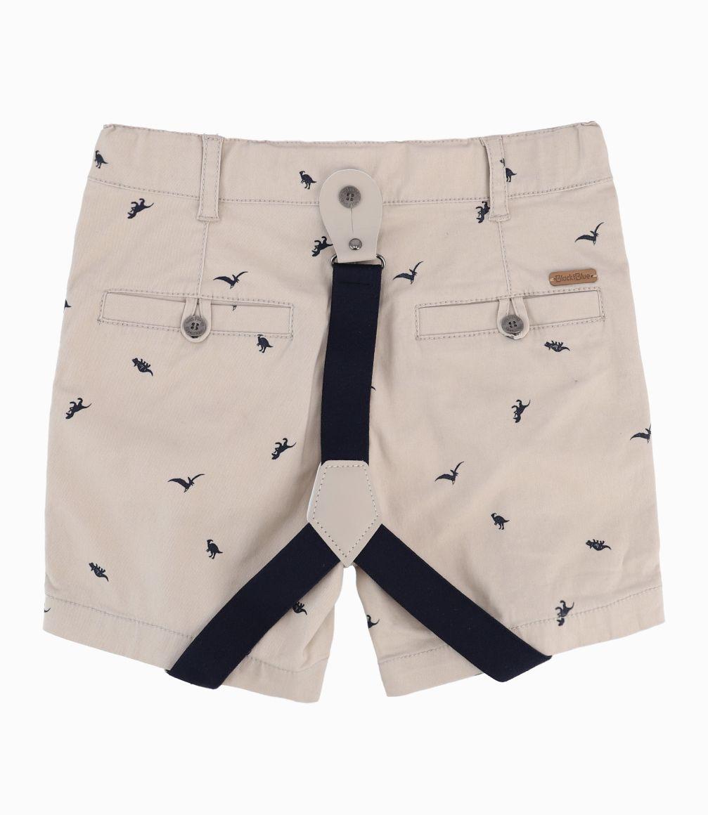 Bermuda Bebé Con Suspensores Beige-1