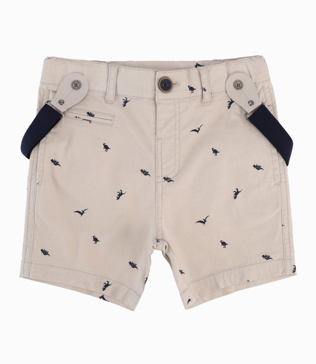 Bermuda Bebé Con Suspensores Beige-4