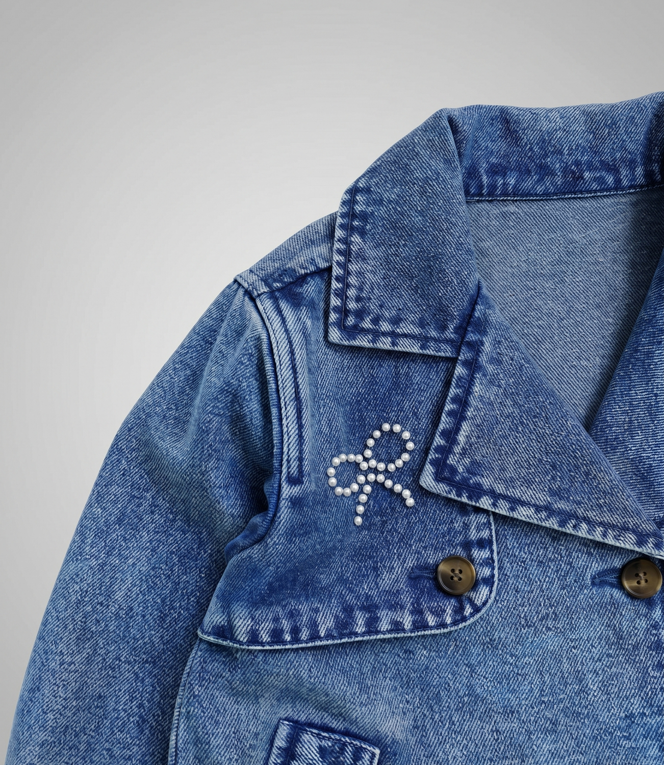 Chaqueta niña de denim L11071270109 denim azul Limonada-3