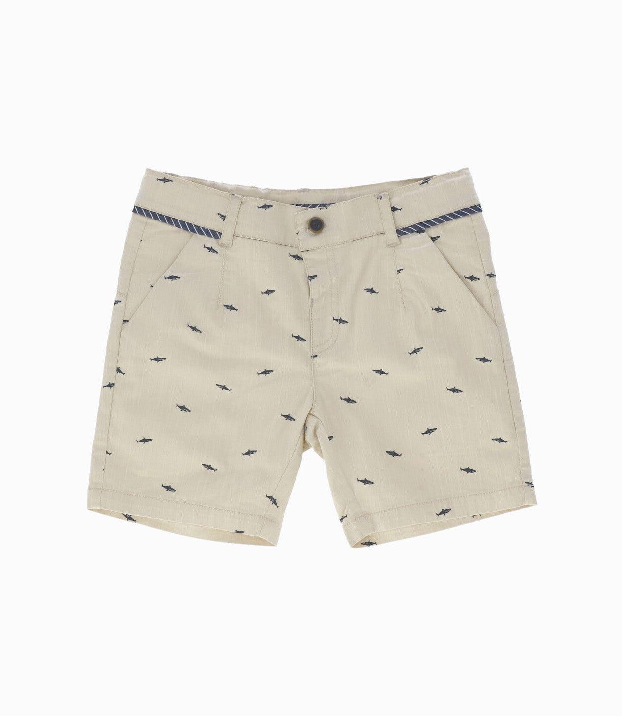 Bermuda niño con tiburones beige Black and Blue-0