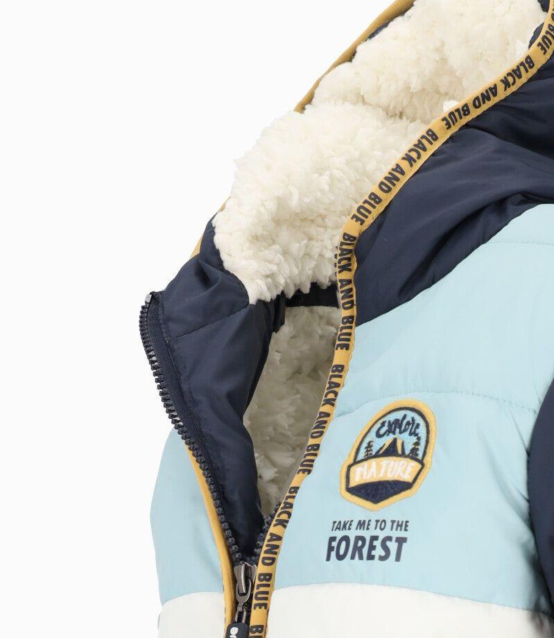 Parka niño impermeable azul marino Black and Blue-2