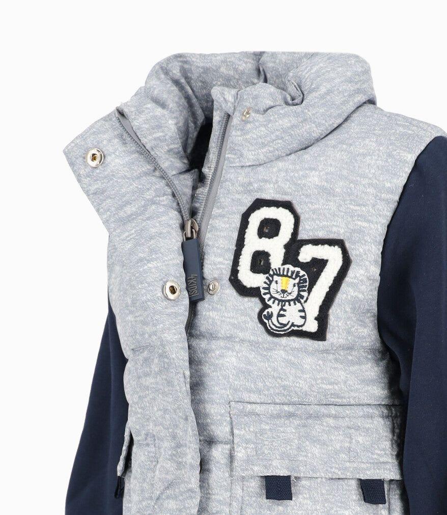 Chaqueta bebés bicolor gris 4 Kids-2