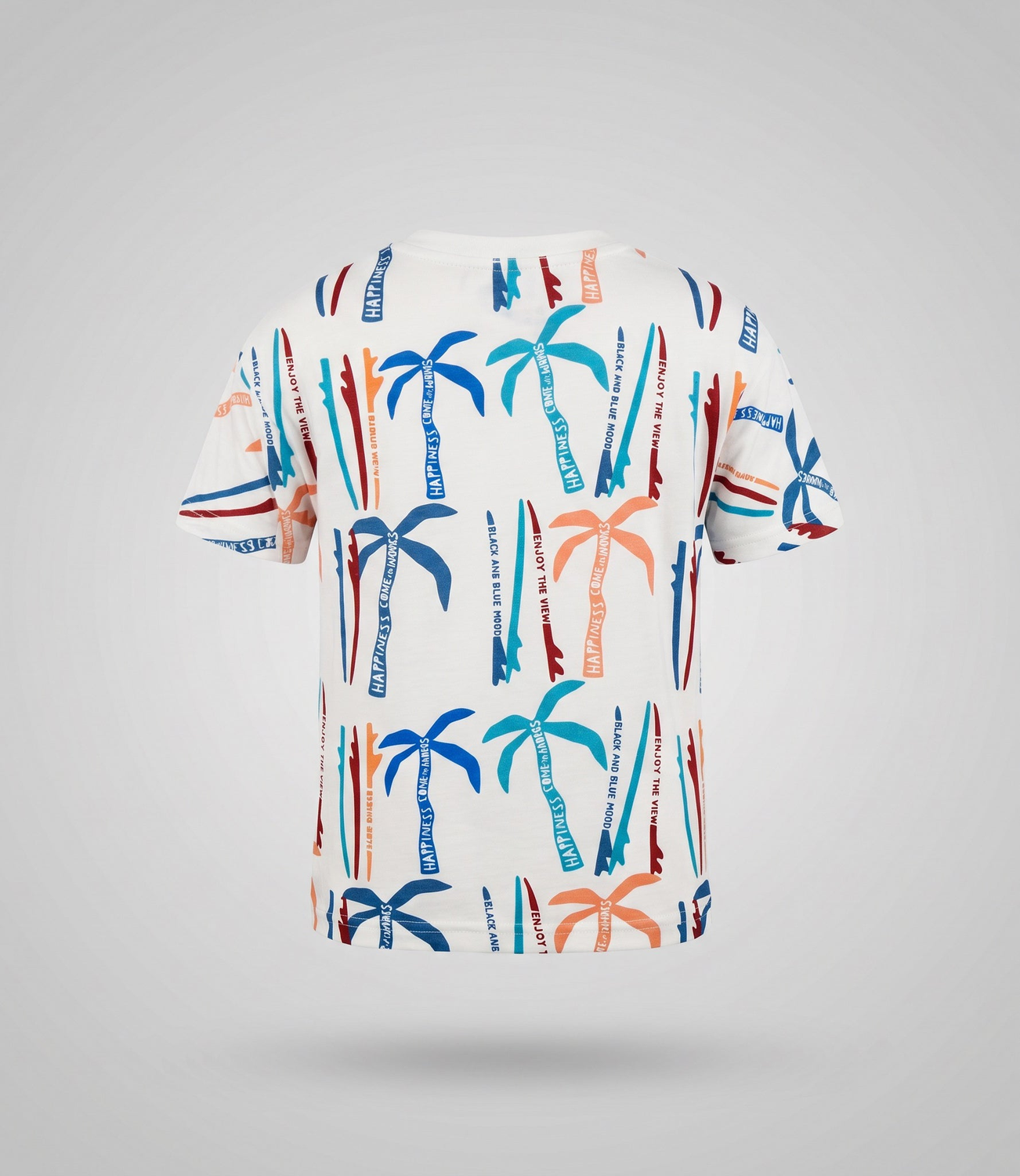 Polera manga corta bebé  B12021270603 crudo Black and blue-2