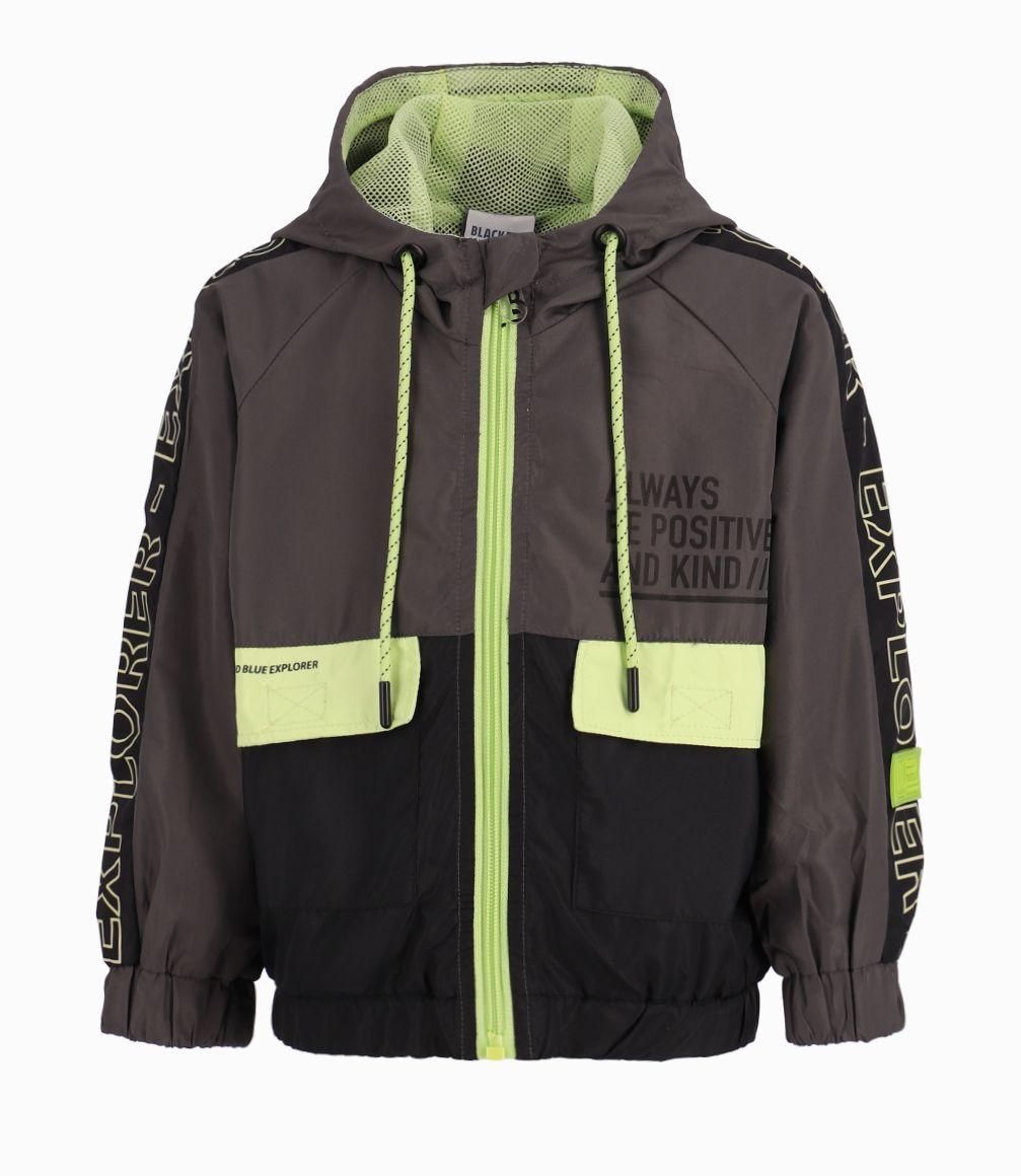 Chaqueta Bebé Niño Con Capucha Impermeable Black And Blue Marengo-0