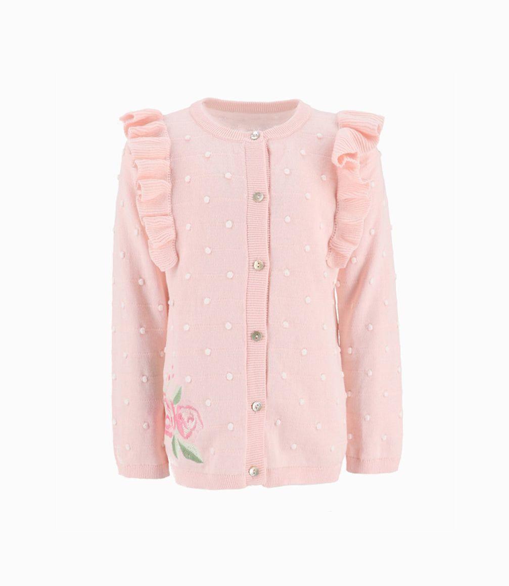 Chaleco niña con vuelos rosado Limonada-0