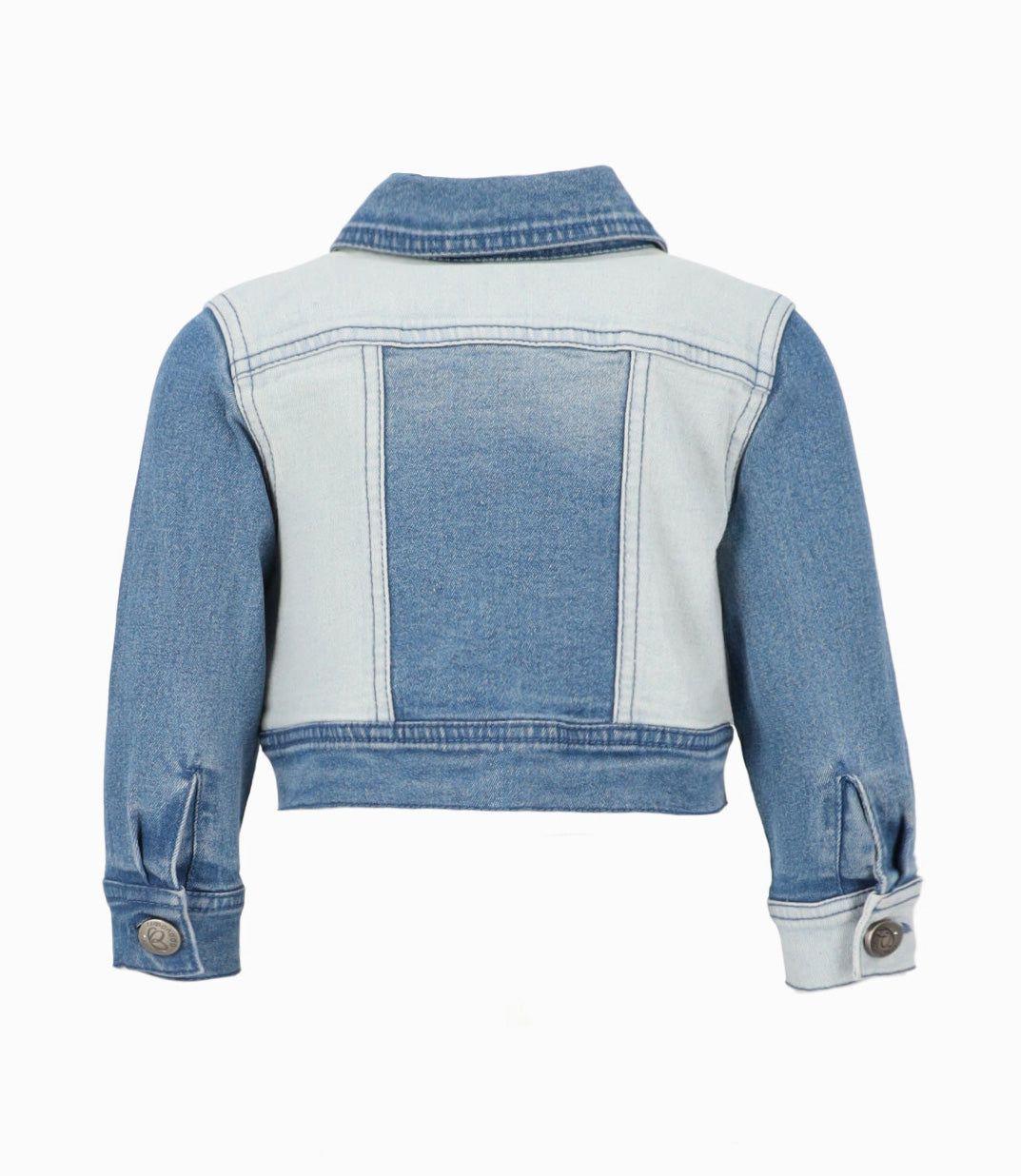 Chaqueta bebé bicolor Celeste LIMONADA-1