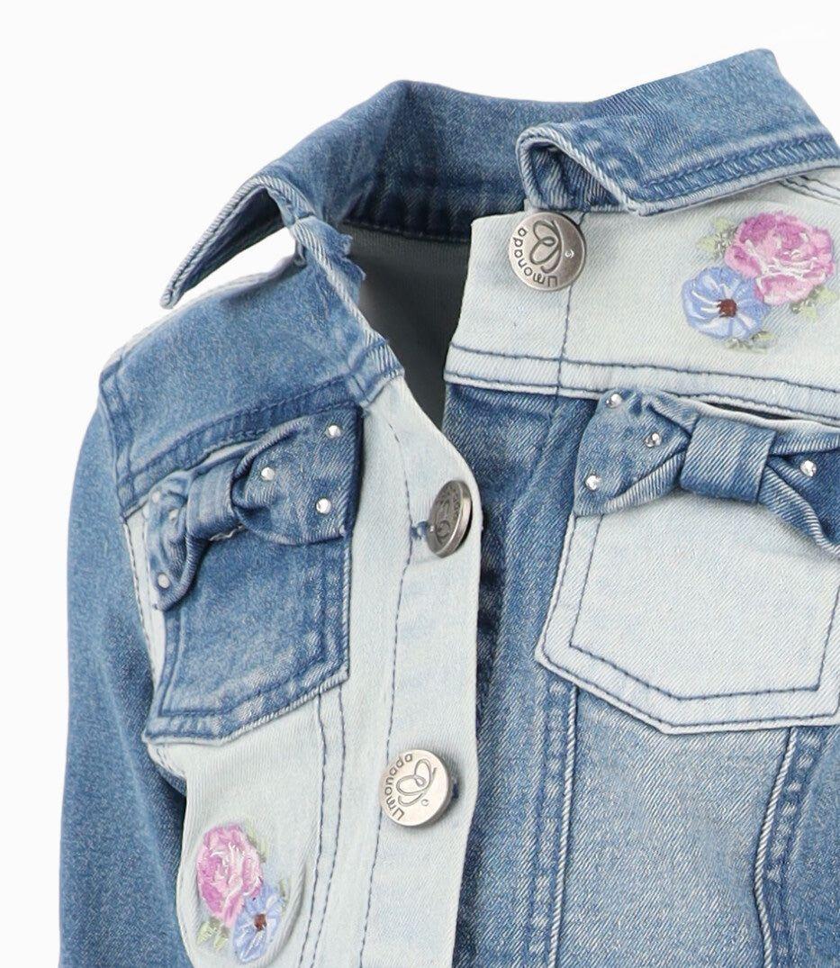 Chaqueta bebé bicolor Celeste LIMONADA-2