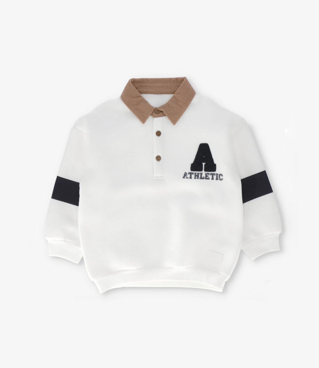 Polerón niño con cuello crudo Black and Blue-1